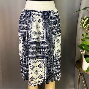 J. GEE crocheted lace midi skirt